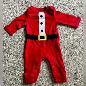 Carter's Festive Red Santa NB Newborn onesie